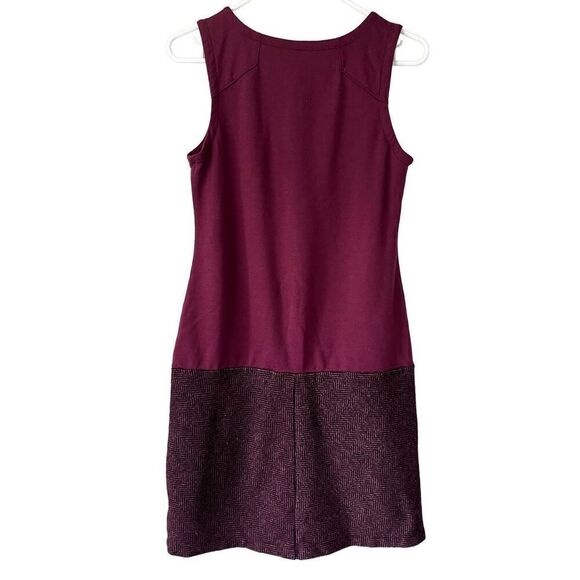 IBEX Sierra Vista Merino Wool S Herringbone Burgundy Sleeveless Red Marsala - Picture 4 of 7